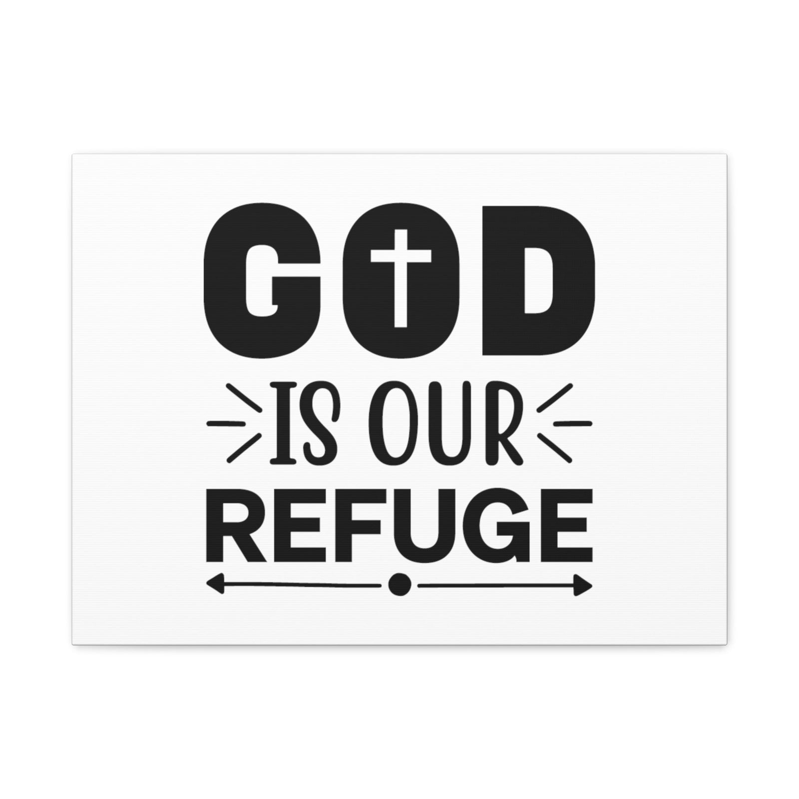 Scripture Walls God Is Our Refuge Psalm 46:1 Christian Wall Art Bible Verse Print Ready to Hang Unframed-Express Your Love Gifts