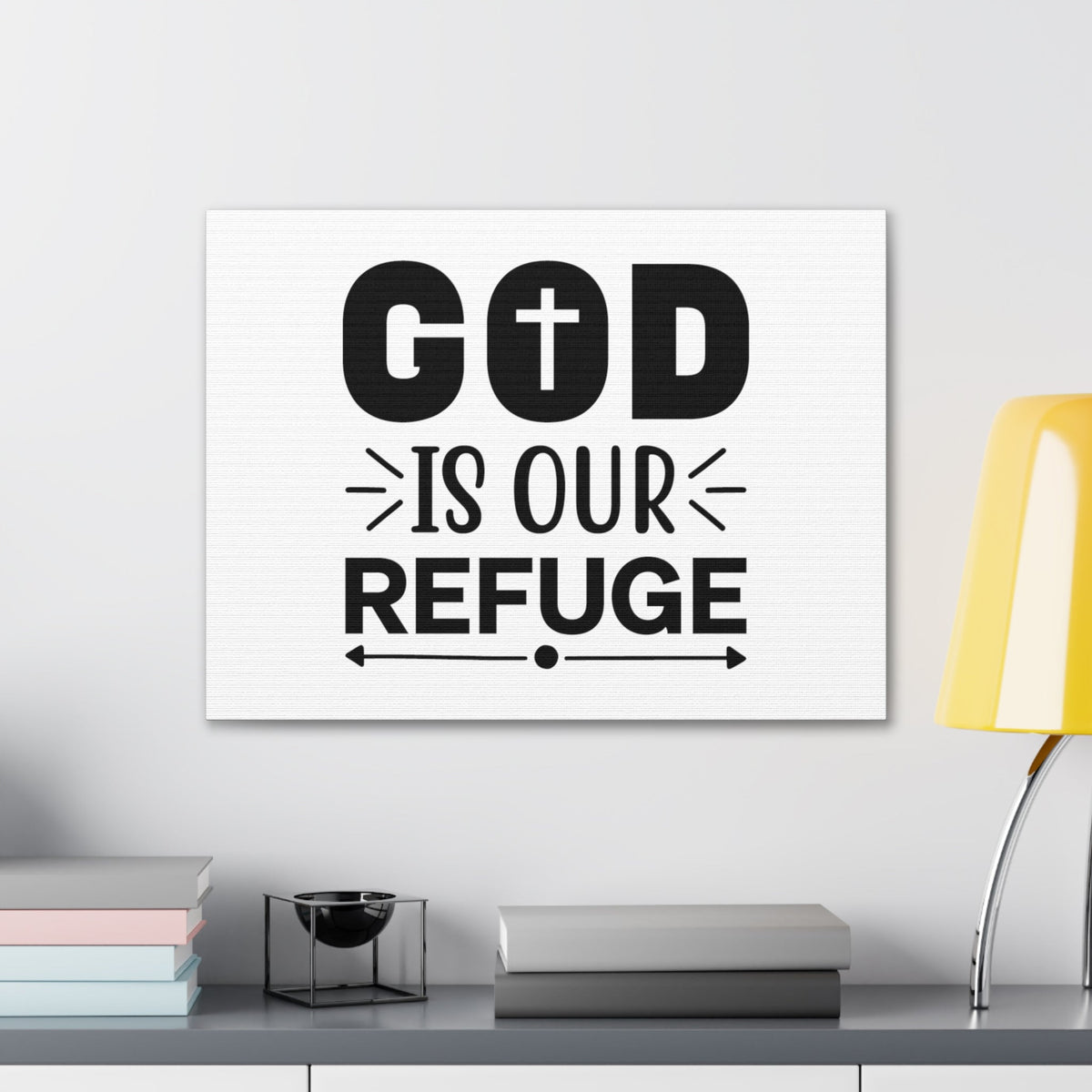 Scripture Walls God Is Our Refuge Psalm 46:1 Christian Wall Art Bible Verse Print Ready to Hang Unframed-Express Your Love Gifts