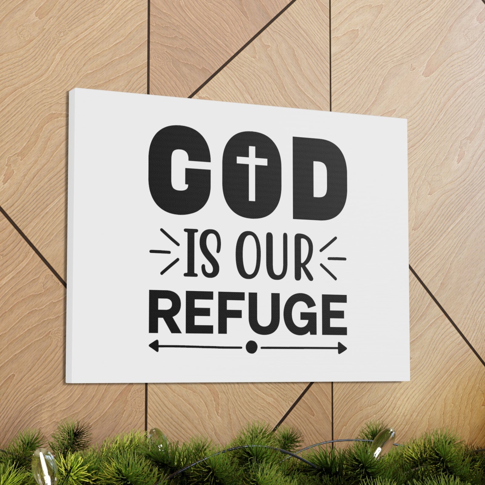Scripture Walls God Is Our Refuge Psalm 46:1 Christian Wall Art Bible Verse Print Ready to Hang Unframed-Express Your Love Gifts