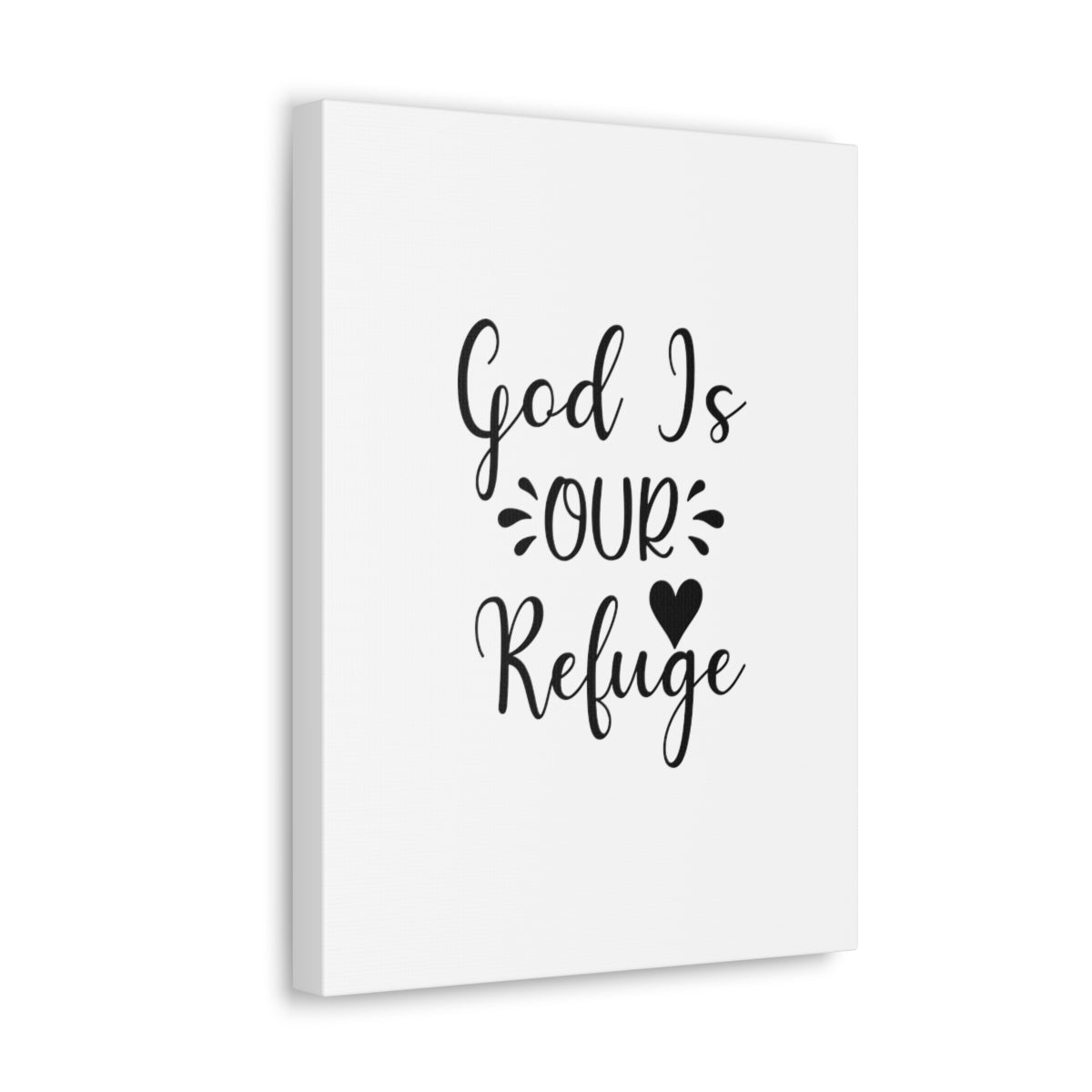 Scripture Walls God Is Our Refuge Psalm 46:1 Heart Christian Wall Art Bible Verse Print Ready to Hang Unframed-Express Your Love Gifts
