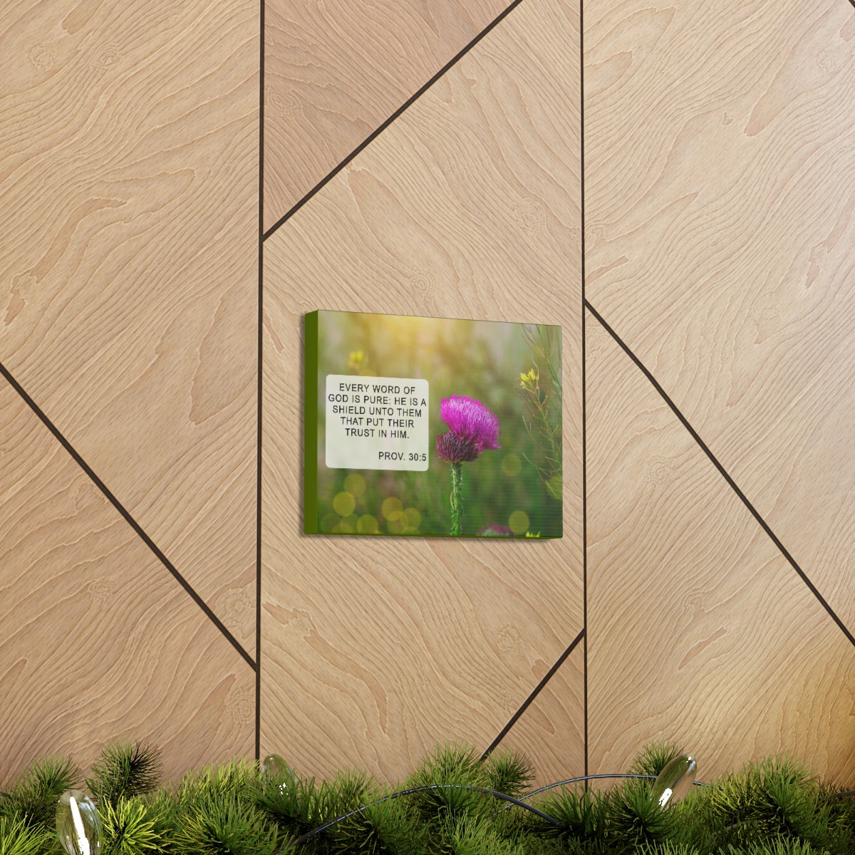 Scripture Walls God Is Pure Proverbs 30:5 Bible Verse Canvas Christian Wall Art Bible Verse Print Ready To Hang Unframed-Express Your Love Gifts