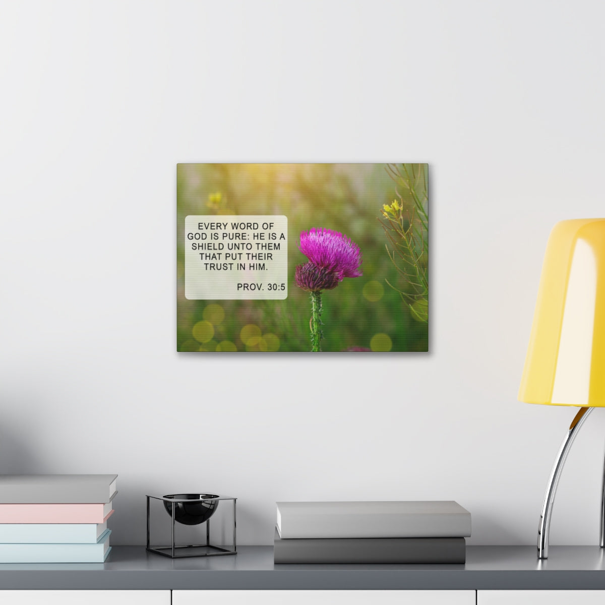 Scripture Walls God Is Pure Proverbs 30:5 Bible Verse Canvas Christian Wall Art Bible Verse Print Ready To Hang Unframed-Express Your Love Gifts