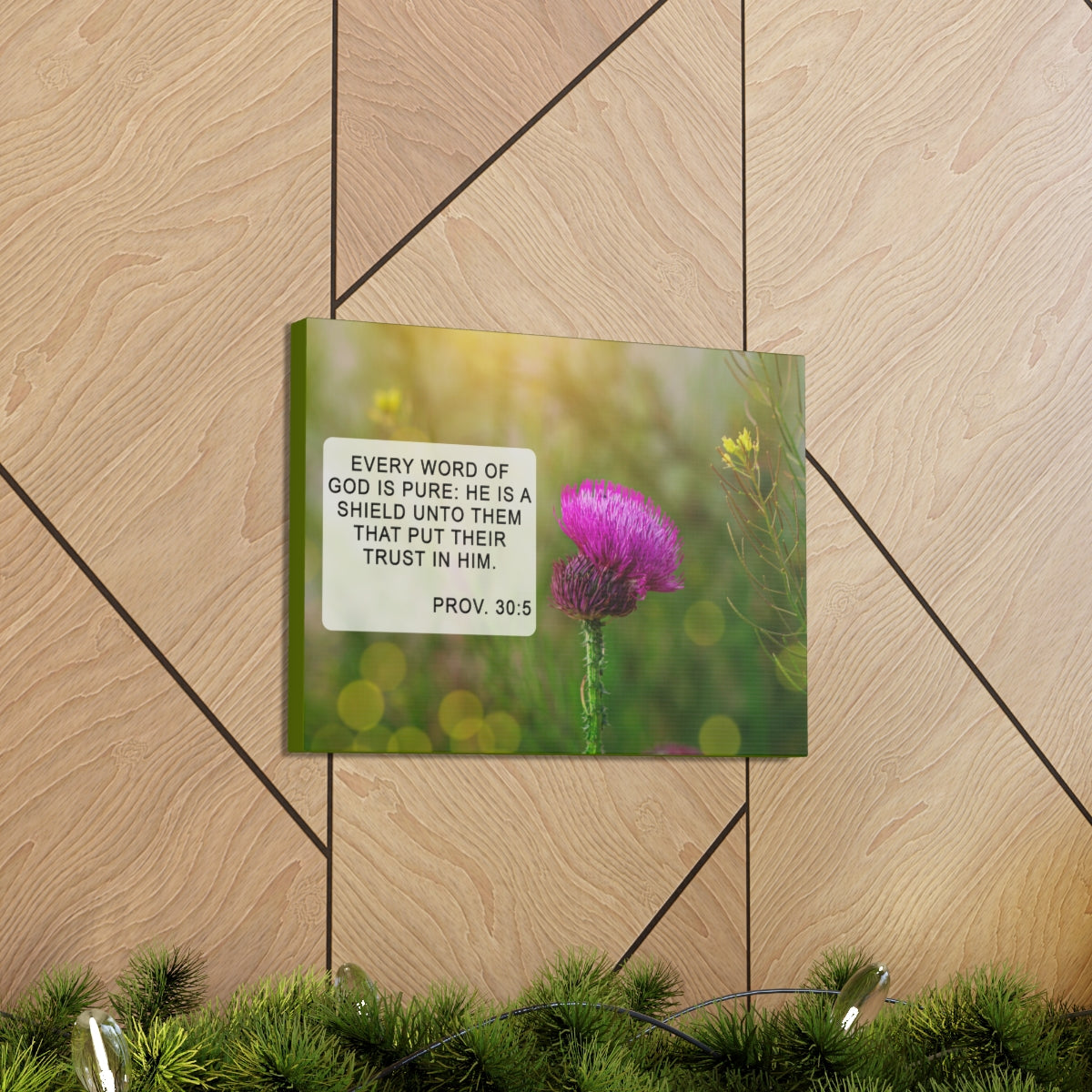 Scripture Walls God Is Pure Proverbs 30:5 Bible Verse Canvas Christian Wall Art Bible Verse Print Ready To Hang Unframed-Express Your Love Gifts