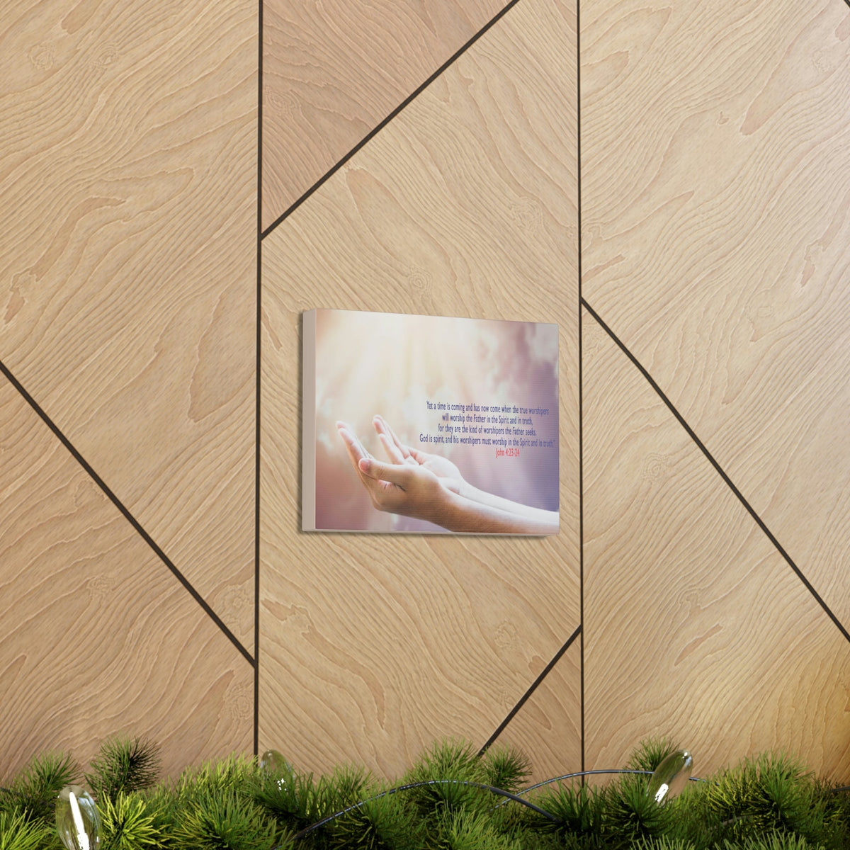 Scripture Walls God Is Spirit John 4:24 Bible Verse Canvas Christian Wall Art Bible Verse Print Ready To Hang Unframed-Express Your Love Gifts