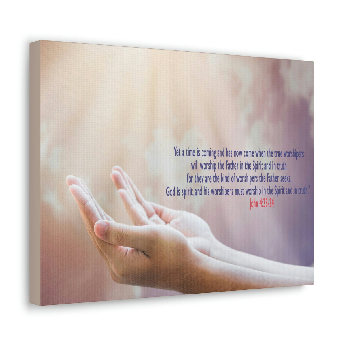 Scripture Walls God Is Spirit John 4:24 Bible Verse Canvas Christian Wall Art Bible Verse Print Ready To Hang Unframed-Express Your Love Gifts