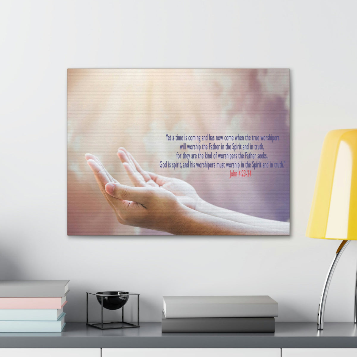 Scripture Walls God Is Spirit John 4:24 Bible Verse Canvas Christian Wall Art Bible Verse Print Ready To Hang Unframed-Express Your Love Gifts