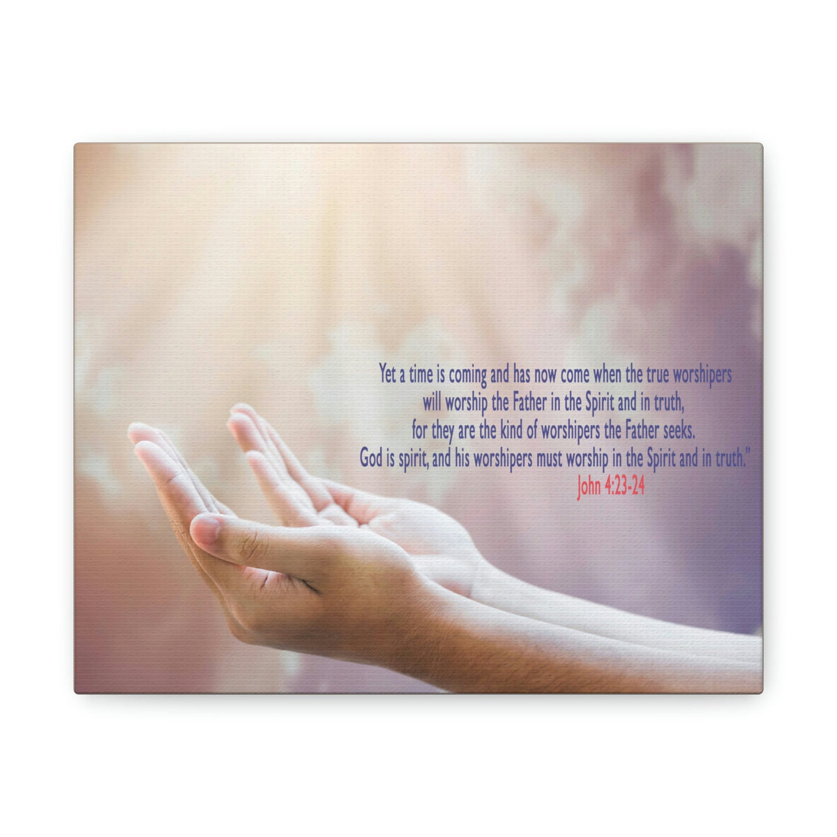 Scripture Walls God Is Spirit John 4:24 Bible Verse Canvas Christian Wall Art Bible Verse Print Ready To Hang Unframed-Express Your Love Gifts