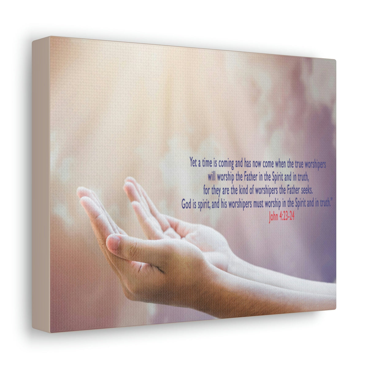 Scripture Walls God Is Spirit John 4:24 Bible Verse Canvas Christian Wall Art Bible Verse Print Ready To Hang Unframed-Express Your Love Gifts