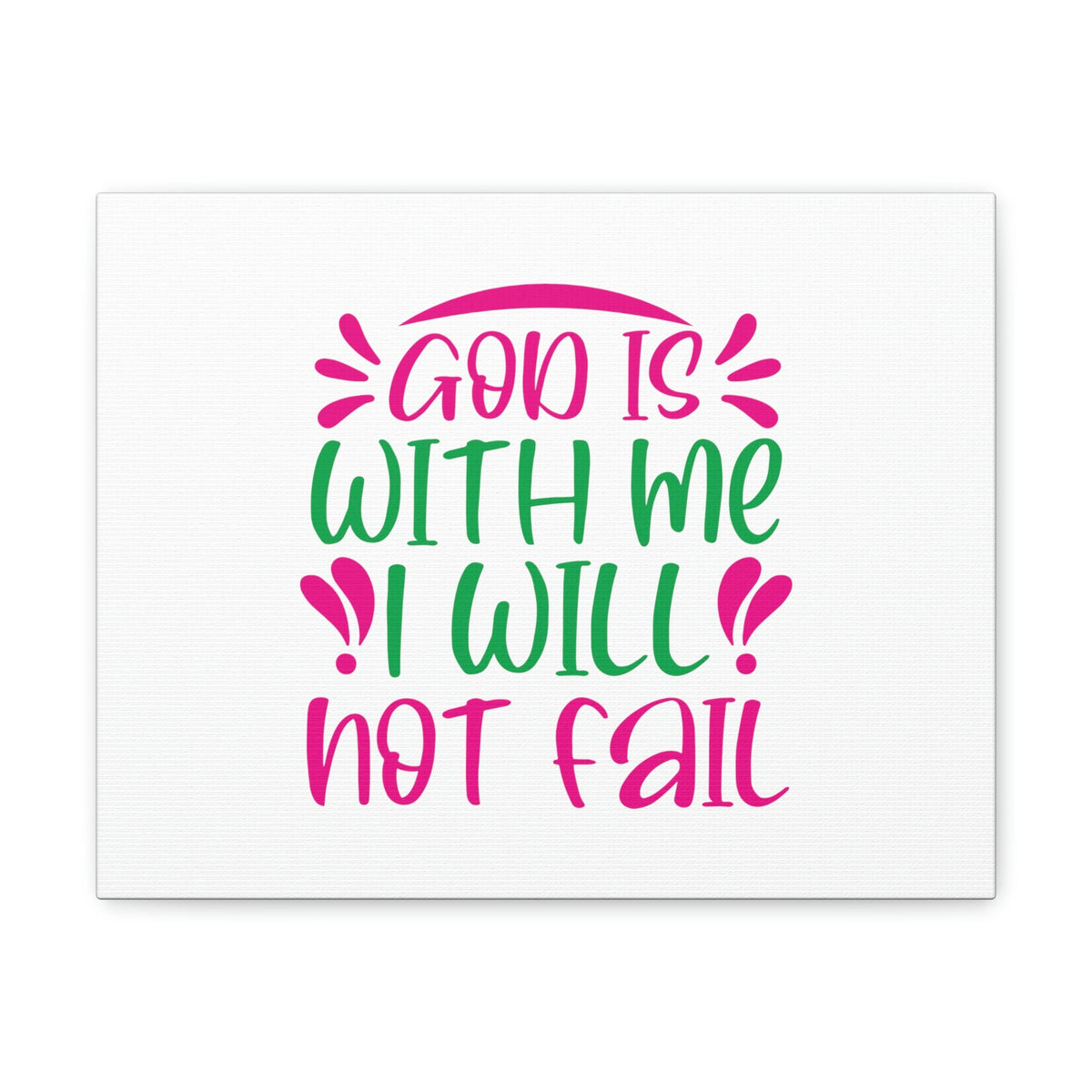 Scripture Walls God Is With Me, I Will Not Fail Psalm 46:5 Christian Wall Art Bible Verse Print Ready to Hang Unframed-Express Your Love Gifts
