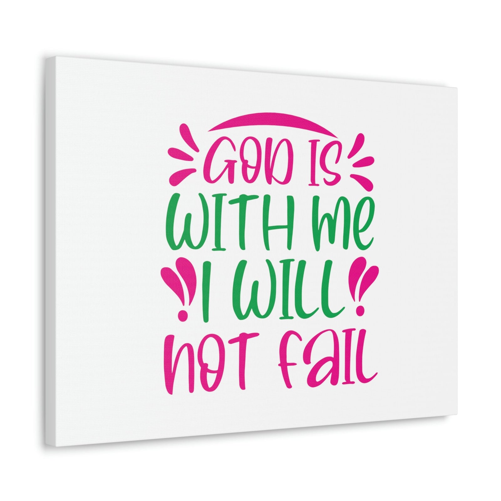 Scripture Walls God Is With Me, I Will Not Fail Psalm 46:5 Christian Wall Art Bible Verse Print Ready to Hang Unframed-Express Your Love Gifts
