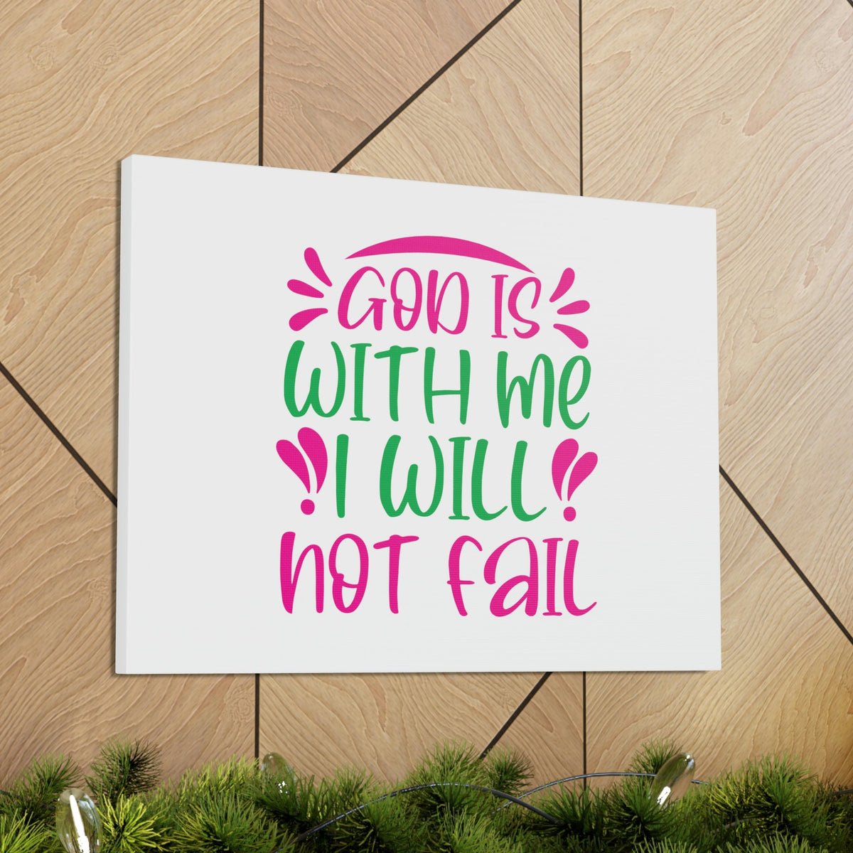 Scripture Walls God Is With Me, I Will Not Fail Psalm 46:5 Christian Wall Art Bible Verse Print Ready to Hang Unframed-Express Your Love Gifts