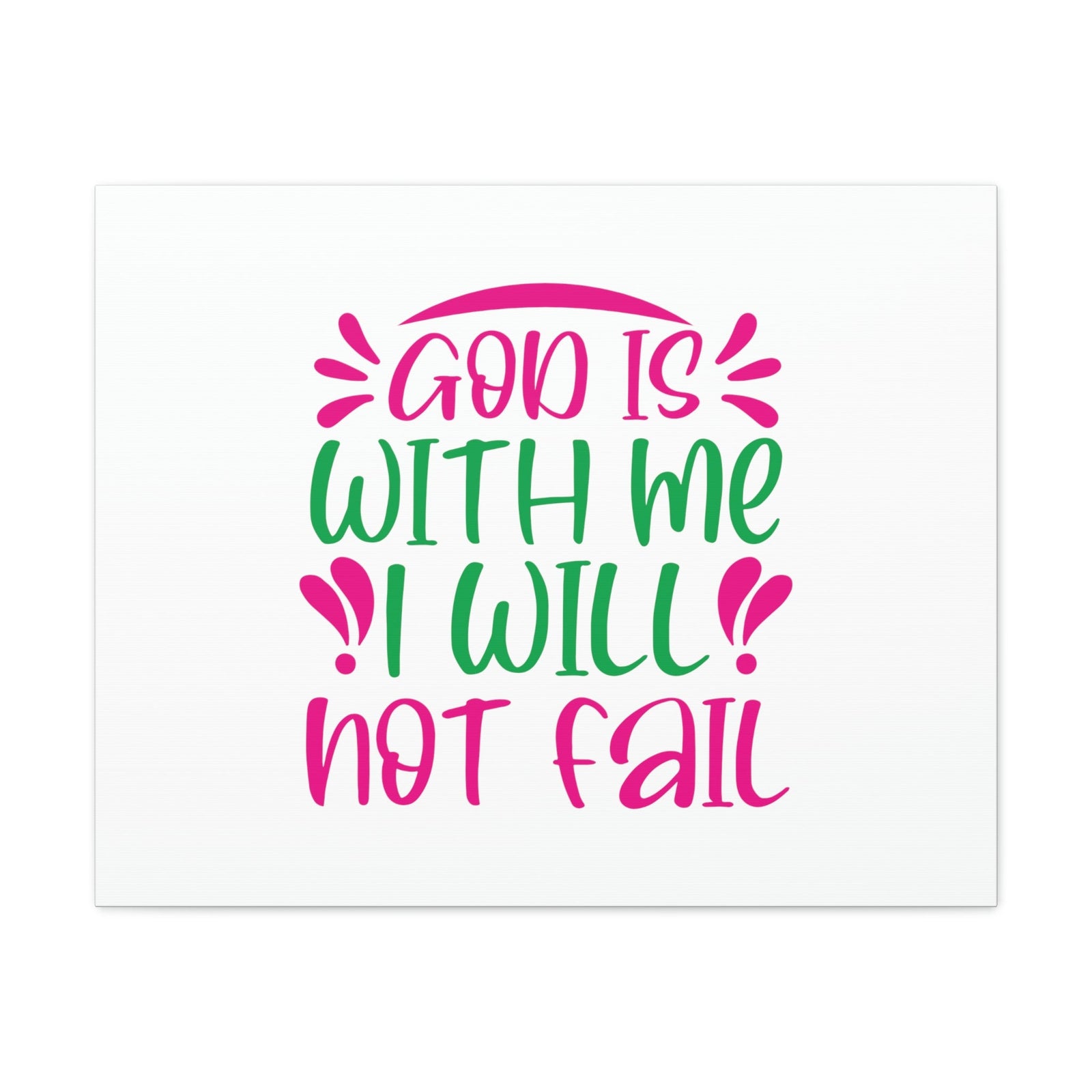 Scripture Walls God Is With Me, I Will Not Fail Psalm 46:5 Christian Wall Art Bible Verse Print Ready to Hang Unframed-Express Your Love Gifts