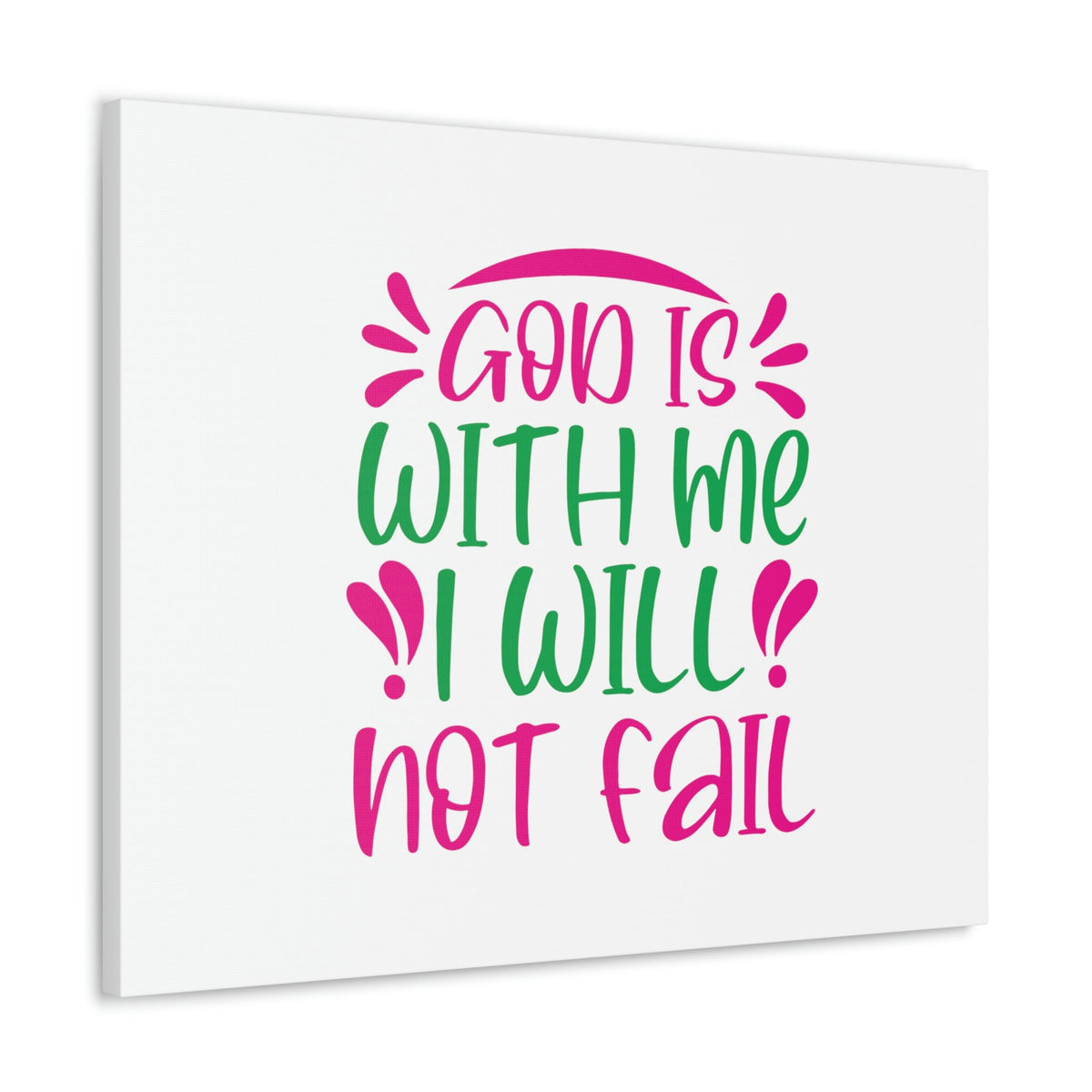 Scripture Walls God Is With Me, I Will Not Fail Psalm 46:5 Christian Wall Art Bible Verse Print Ready to Hang Unframed-Express Your Love Gifts