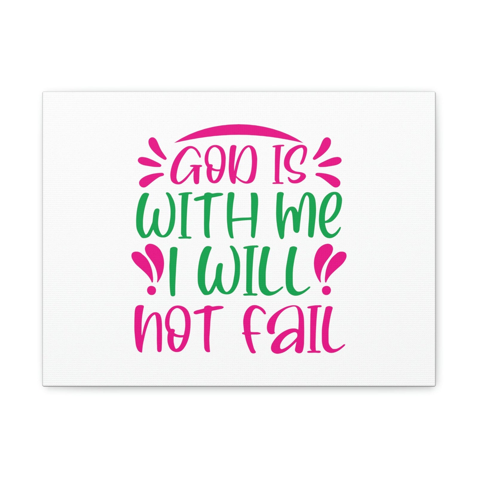 Scripture Walls God Is With Me, I Will Not Fail Psalm 46:5 Christian Wall Art Bible Verse Print Ready to Hang Unframed-Express Your Love Gifts