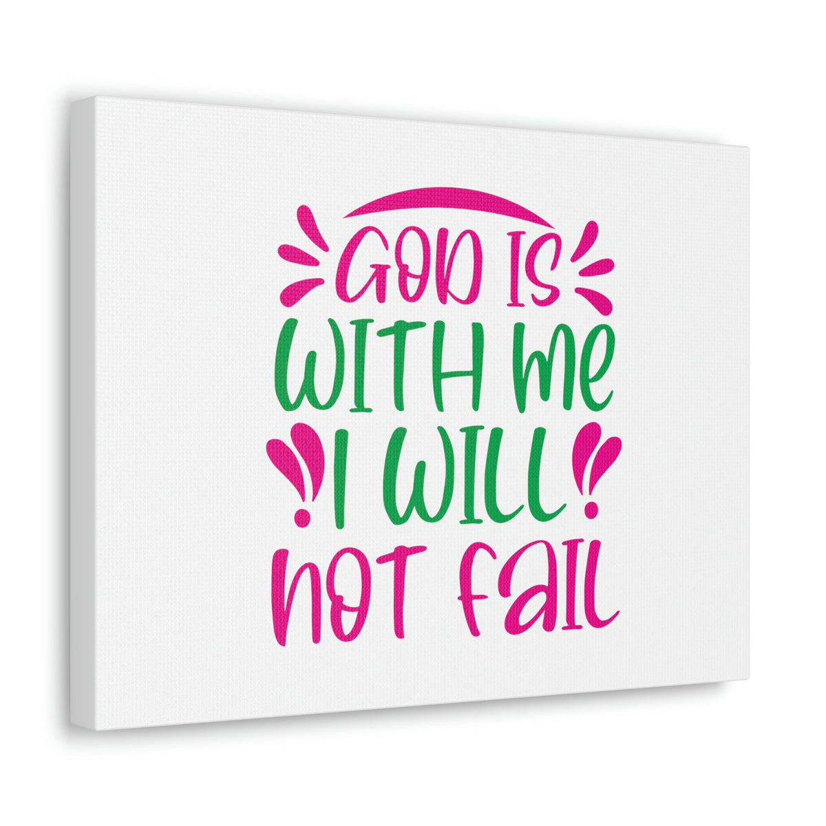 Scripture Walls God Is With Me, I Will Not Fail Psalm 46:5 Christian Wall Art Bible Verse Print Ready to Hang Unframed-Express Your Love Gifts