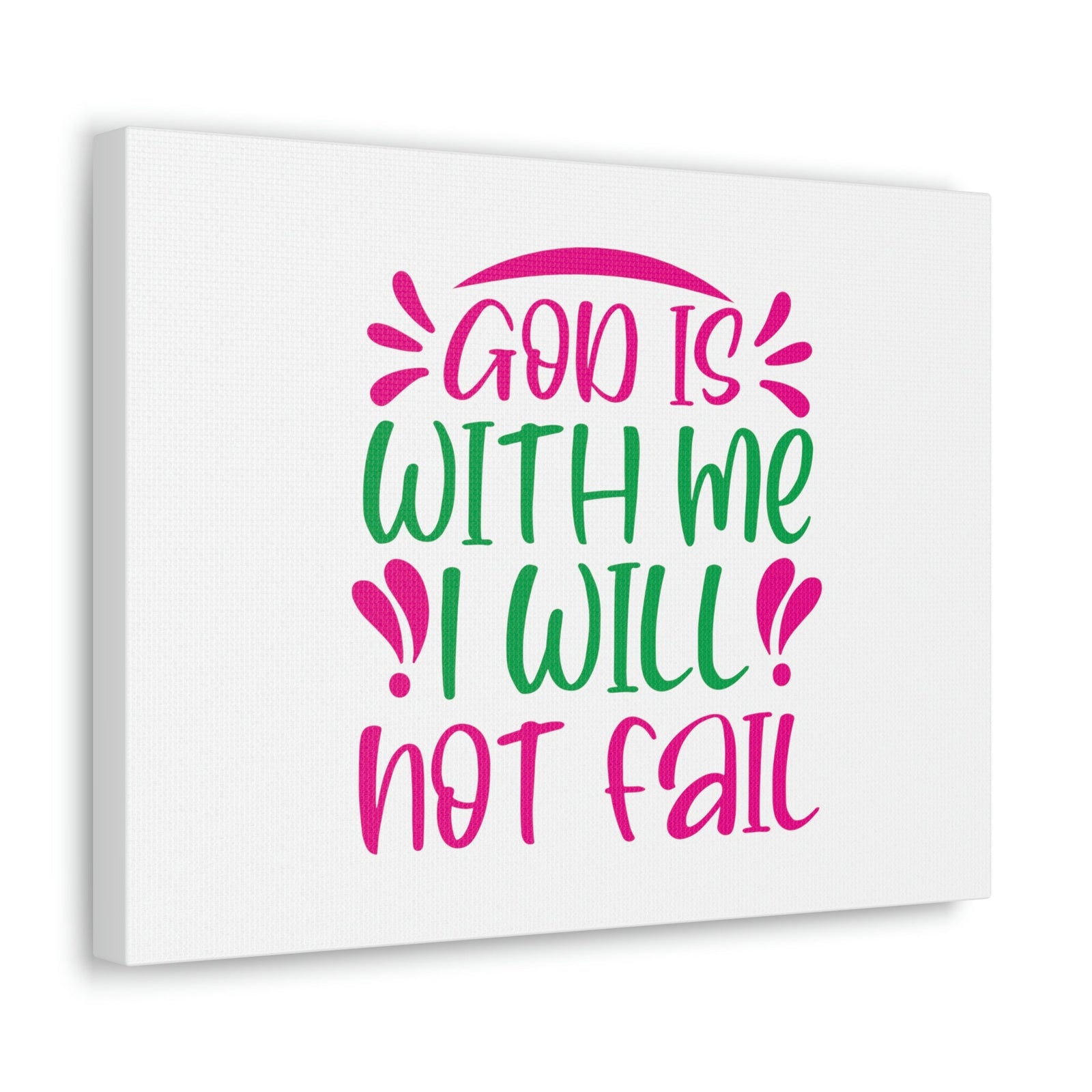 Scripture Walls God Is With Me, I Will Not Fail Psalm 46:5 Christian Wall Art Bible Verse Print Ready to Hang Unframed-Express Your Love Gifts