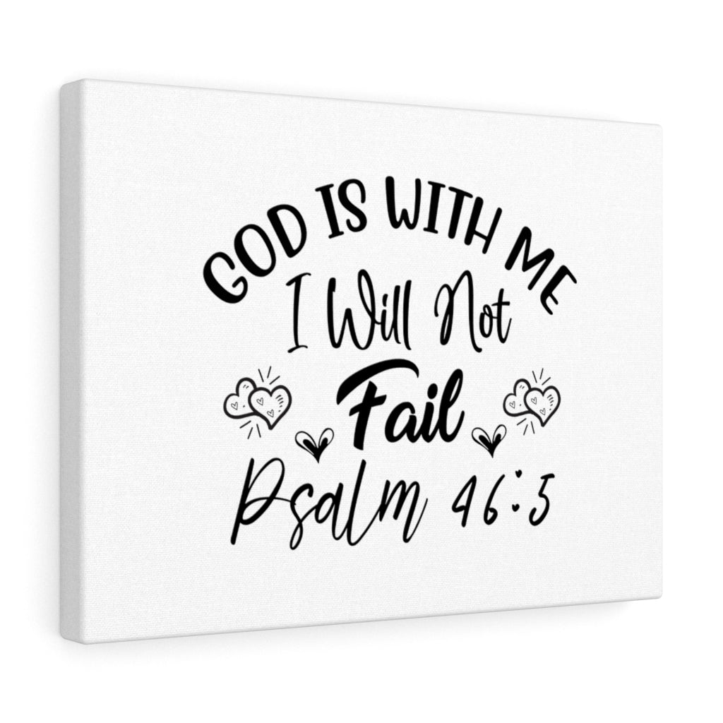 Scripture Walls God Is With Me Psalm 46:5 Bible Verse Canvas Christian Wall Art Ready to Hang Unframed-Express Your Love Gifts