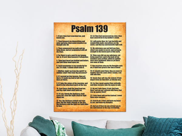Scripture Walls God is With You Psalm 139 Bible Verse Canvas Christian Wall Art Ready to Hang Unframed-Express Your Love Gifts