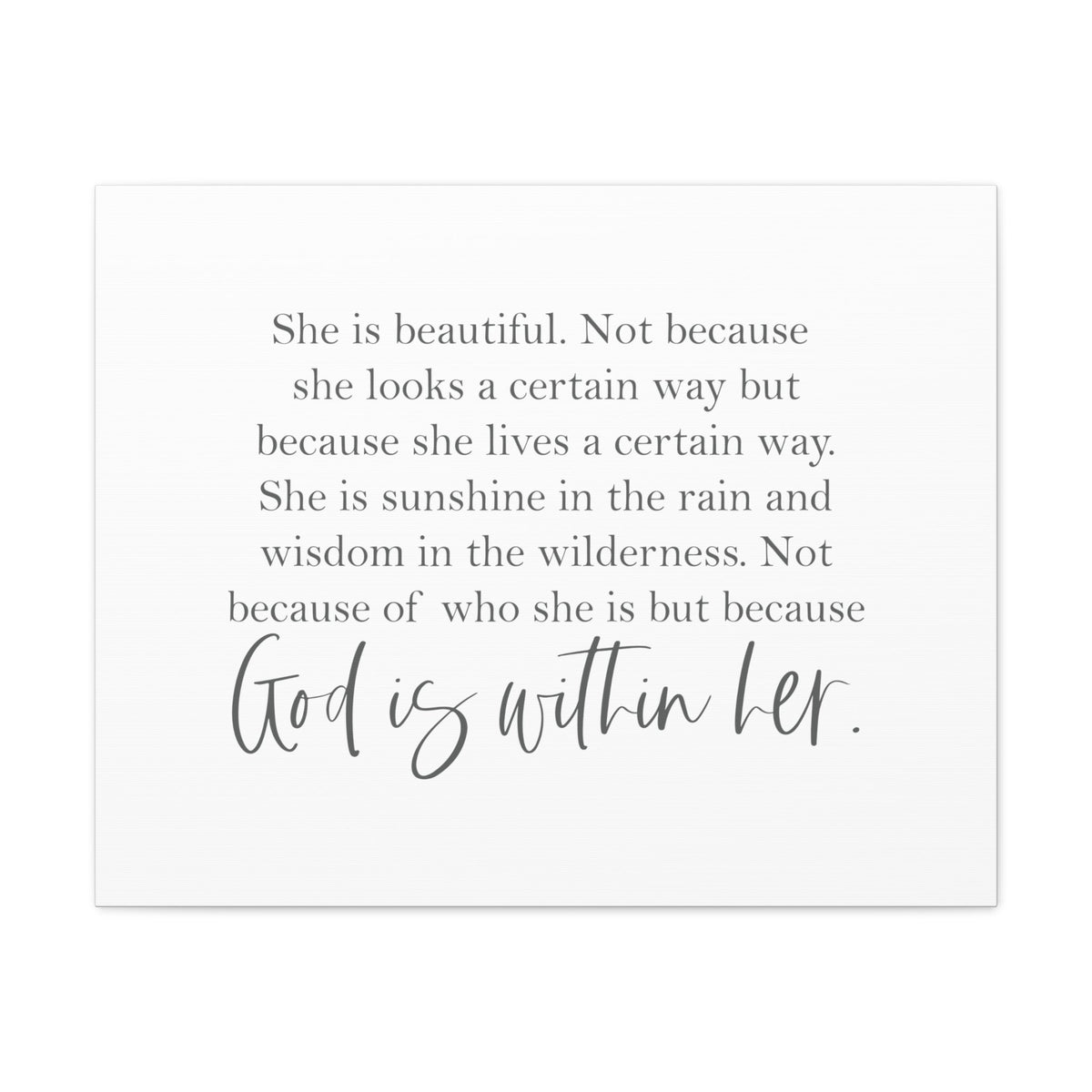 Scripture Walls God Is Within Her Ephesians 3:17 Christian Wall Art Bible Verse Print Ready to Hang Unframed-Express Your Love Gifts