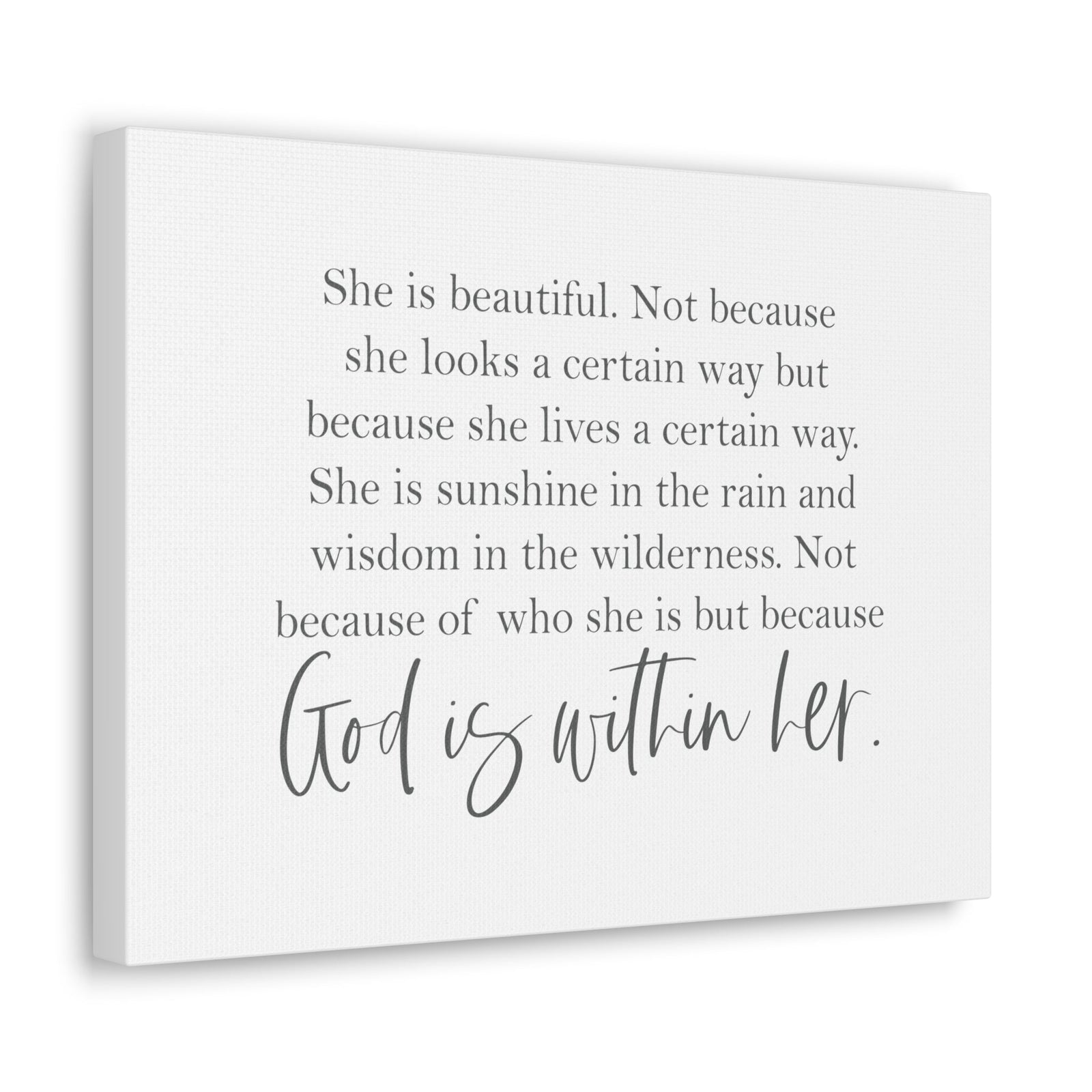 Scripture Walls God Is Within Her Ephesians 3:17 Christian Wall Art Bible Verse Print Ready to Hang Unframed-Express Your Love Gifts