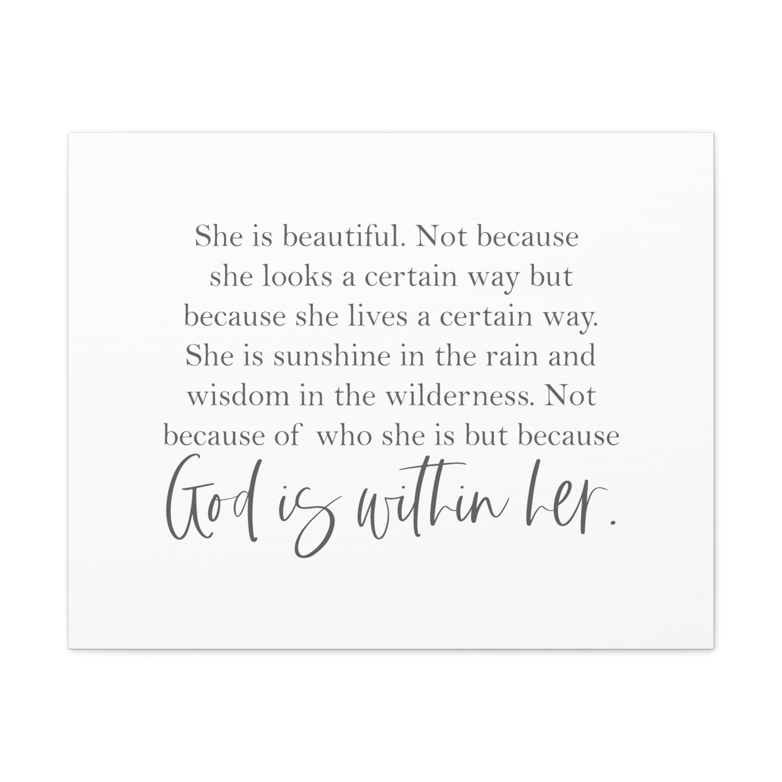 Scripture Walls God Is Within Her Ephesians 3:17 Christian Wall Art Bible Verse Print Ready to Hang Unframed-Express Your Love Gifts