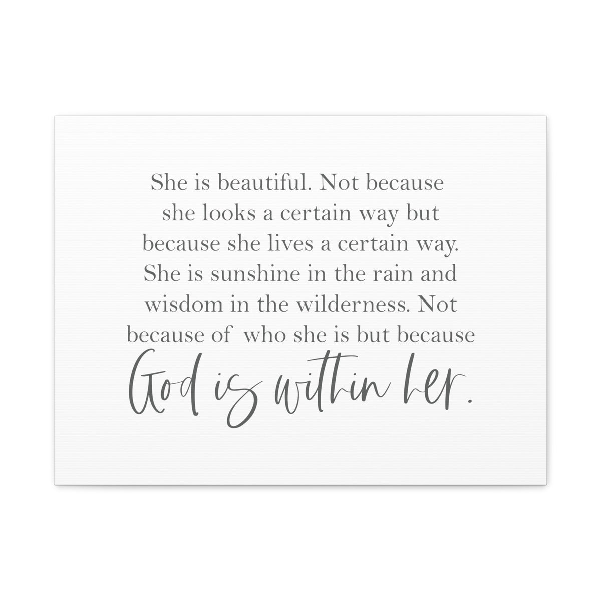 Scripture Walls God Is Within Her Ephesians 3:17 Christian Wall Art Bible Verse Print Ready to Hang Unframed-Express Your Love Gifts