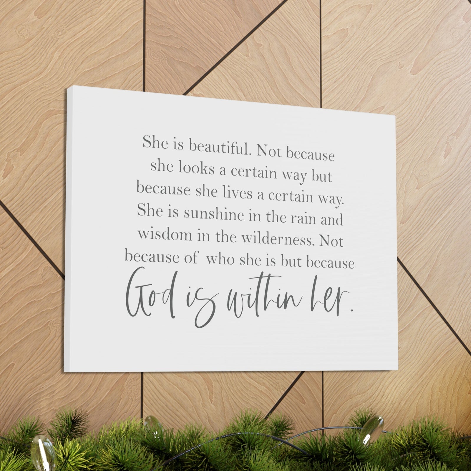 Scripture Walls God Is Within Her Ephesians 3:17 Christian Wall Art Bible Verse Print Ready to Hang Unframed-Express Your Love Gifts
