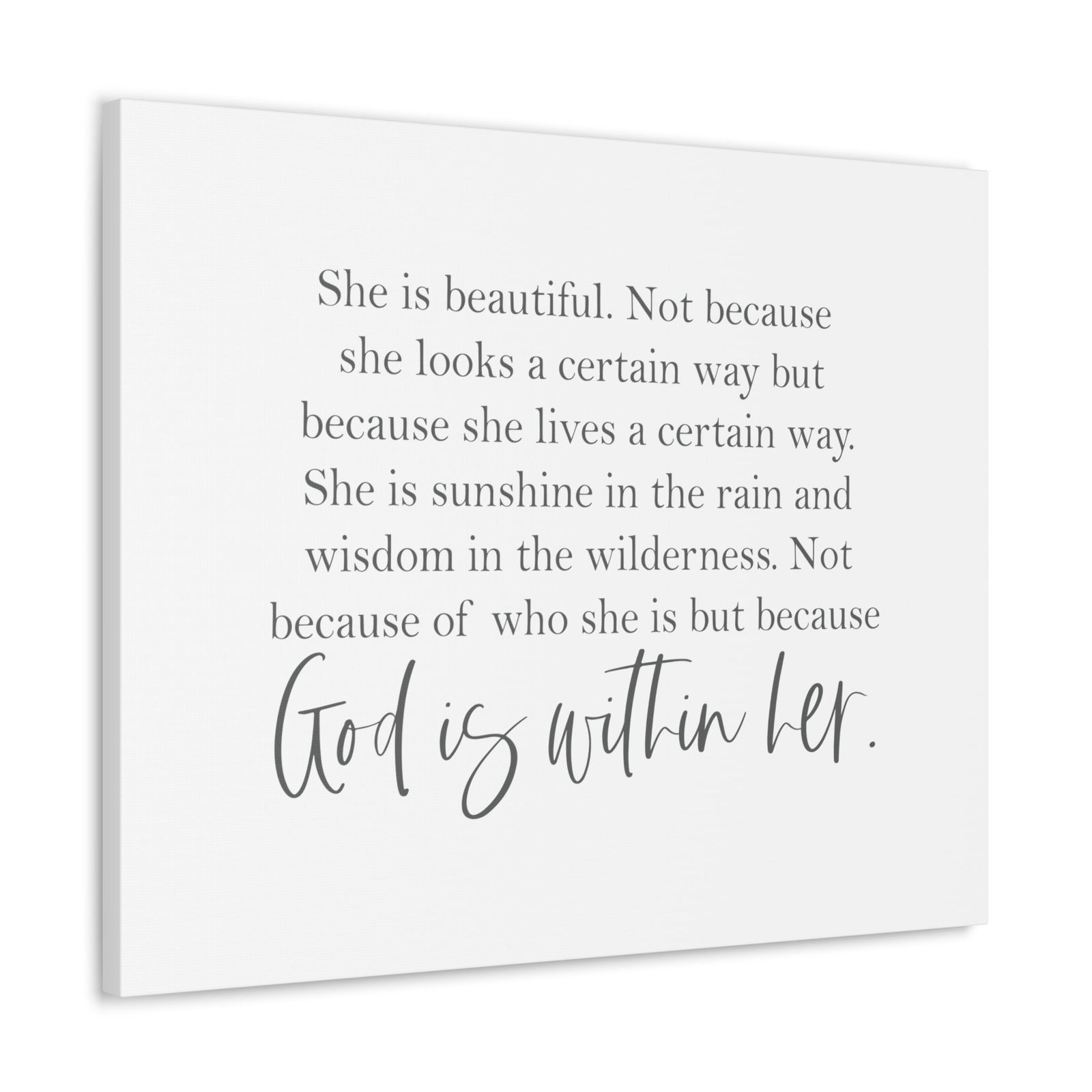 Scripture Walls God Is Within Her Ephesians 3:17 Christian Wall Art Bible Verse Print Ready to Hang Unframed-Express Your Love Gifts