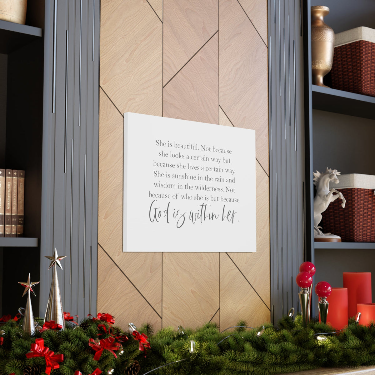 Scripture Walls God Is Within Her Ephesians 3:17 Christian Wall Art Bible Verse Print Ready to Hang Unframed-Express Your Love Gifts