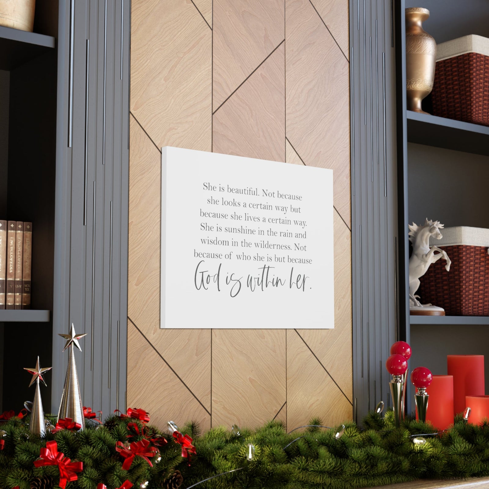 Scripture Walls God Is Within Her Ephesians 3:17 Christian Wall Art Bible Verse Print Ready to Hang Unframed-Express Your Love Gifts