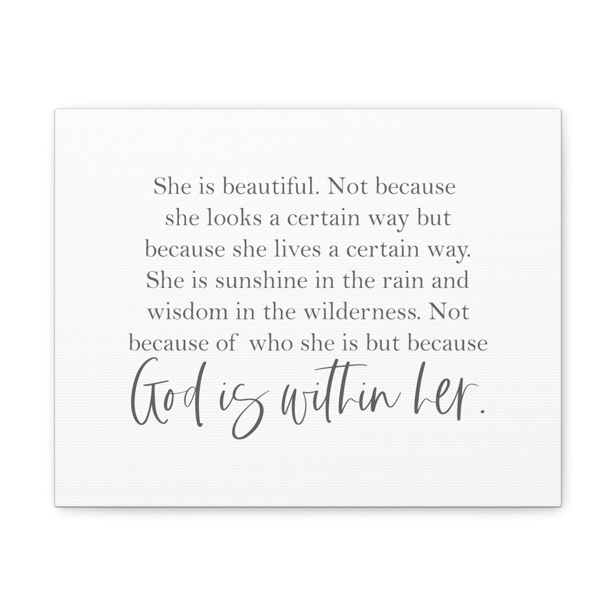 Scripture Walls God Is Within Her Ephesians 3:17 Christian Wall Art Bible Verse Print Ready to Hang Unframed-Express Your Love Gifts