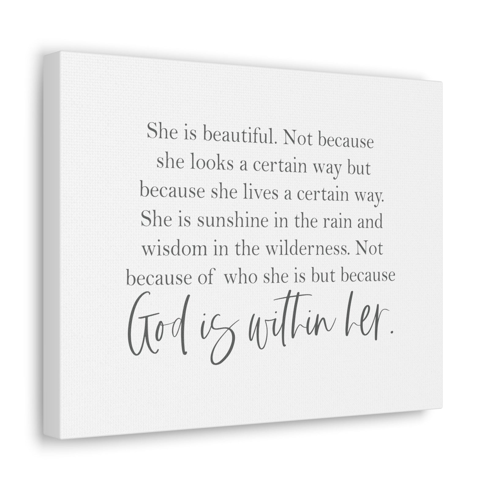 Scripture Walls God Is Within Her Ephesians 3:17 Christian Wall Art Bible Verse Print Ready to Hang Unframed-Express Your Love Gifts