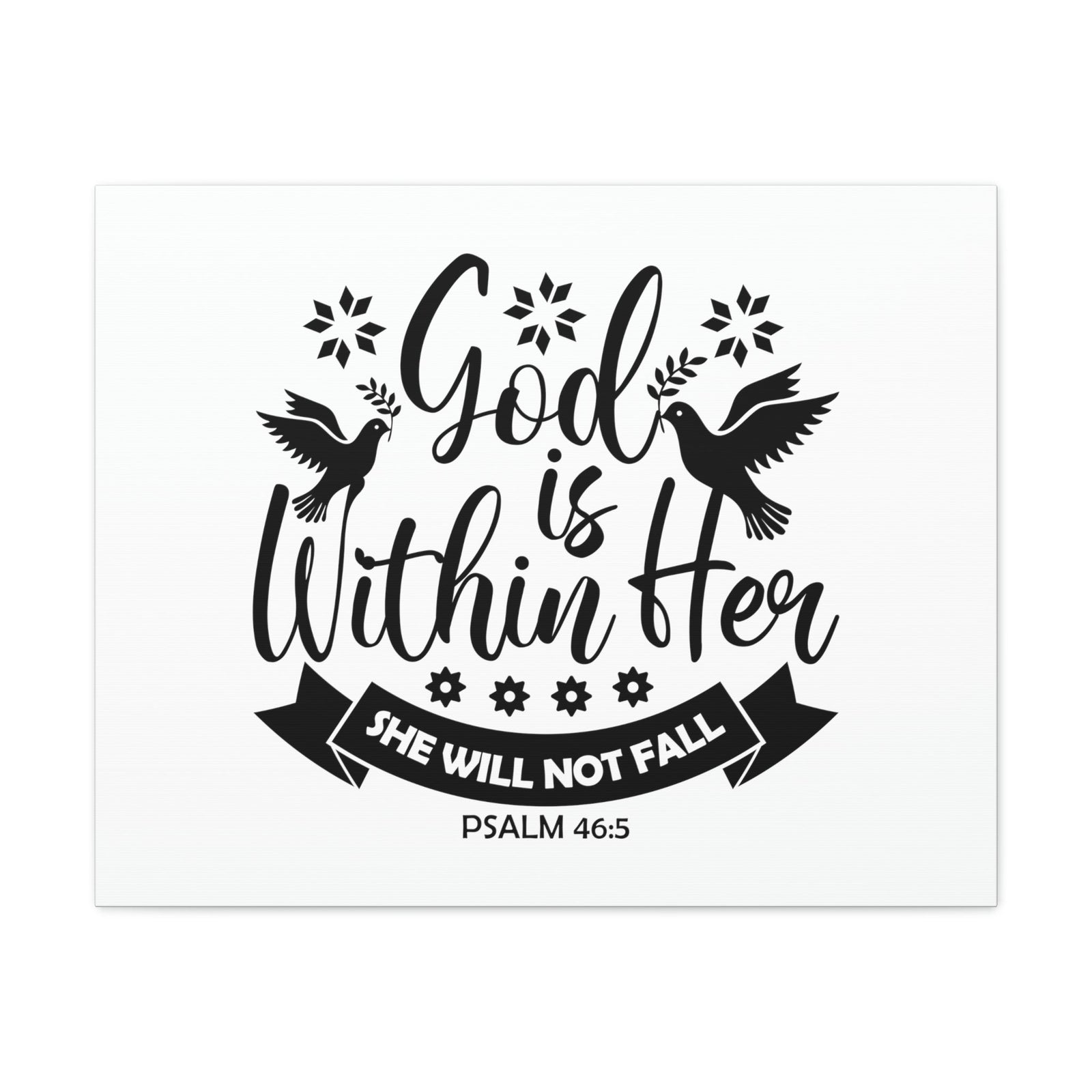 Scripture Walls God Is Within Her Psalm 46:5 Bird Christian Wall Art Bible Verse Print Ready to Hang Unframed-Express Your Love Gifts