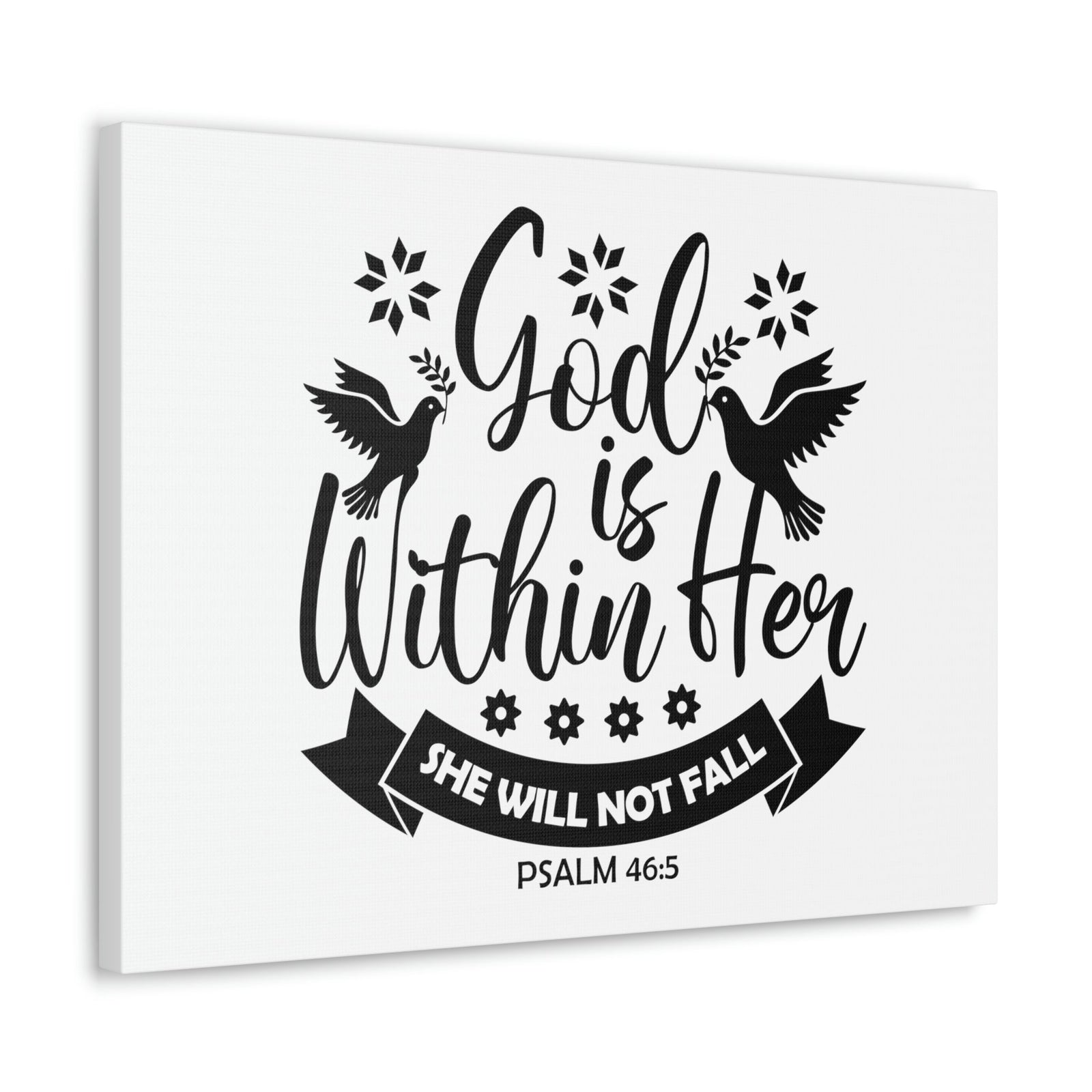 Scripture Walls God Is Within Her Psalm 46:5 Bird Christian Wall Art Bible Verse Print Ready to Hang Unframed-Express Your Love Gifts