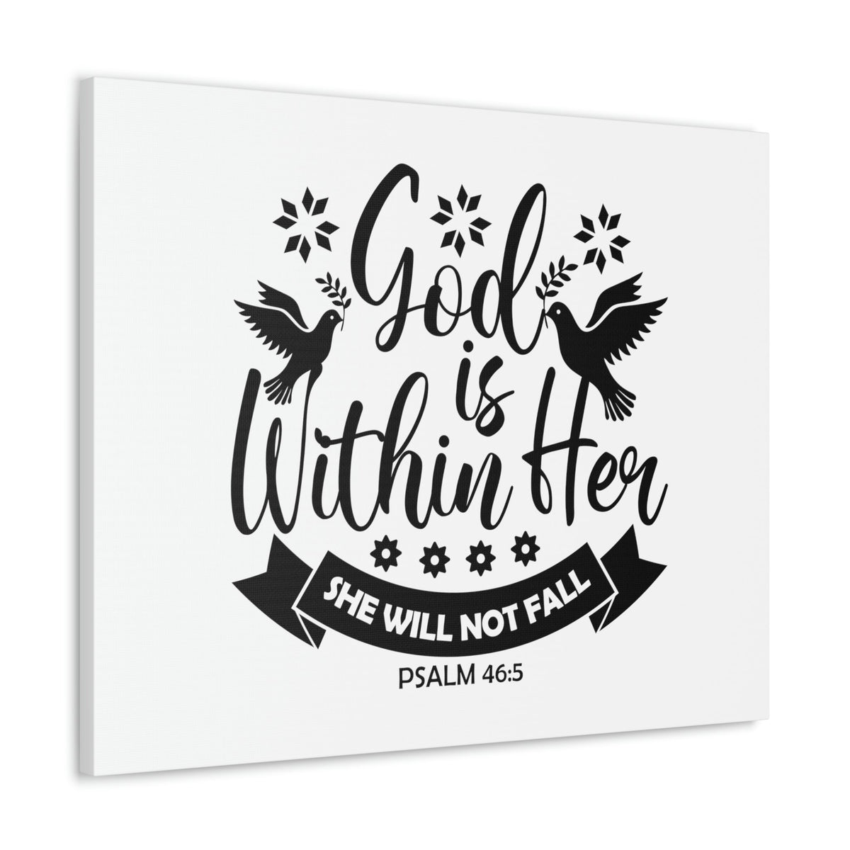 Scripture Walls God Is Within Her Psalm 46:5 Bird Christian Wall Art Bible Verse Print Ready to Hang Unframed-Express Your Love Gifts