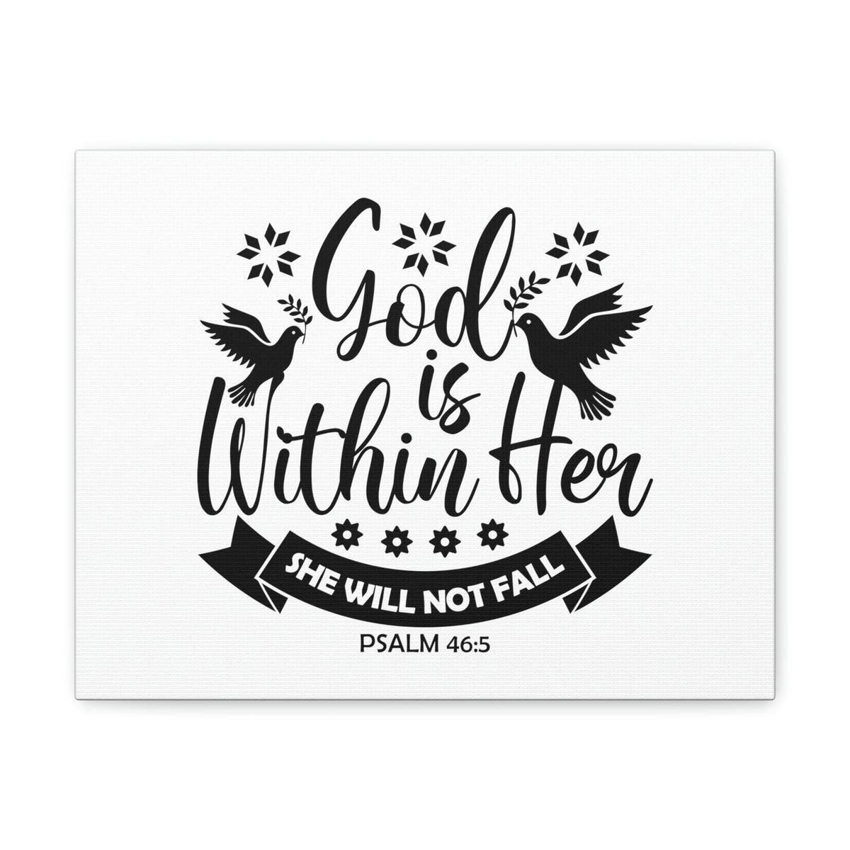 Scripture Walls God Is Within Her Psalm 46:5 Bird Christian Wall Art Bible Verse Print Ready to Hang Unframed-Express Your Love Gifts