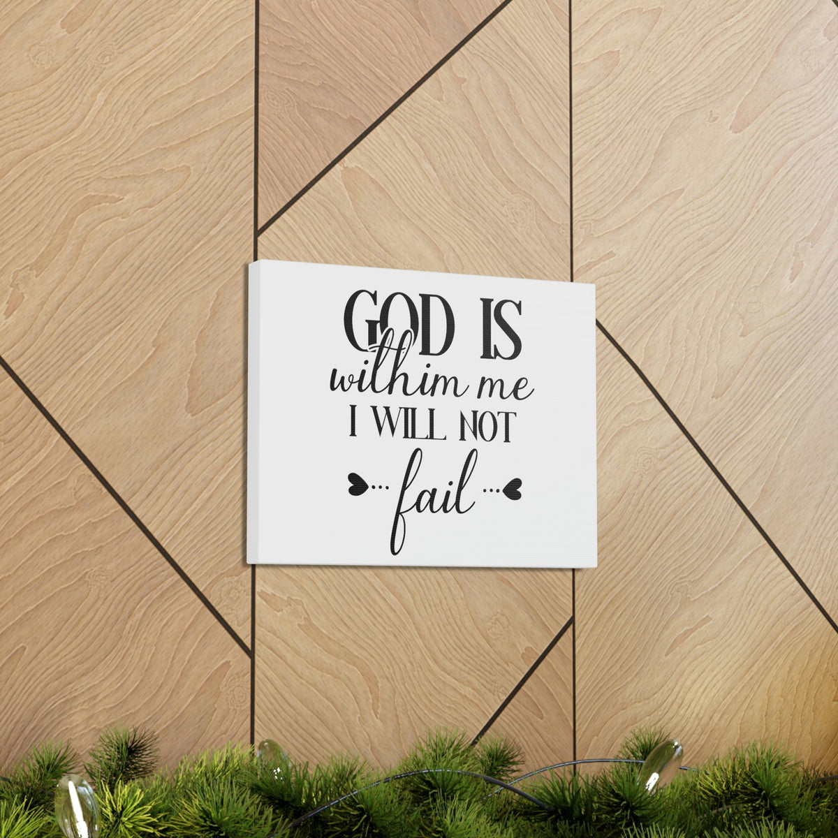 Scripture Walls God Is Within Me I Will Not Fail 2 Timothy 2:13 Hearts Christian Wall Art Print Ready to Hang Unframed-Express Your Love Gifts