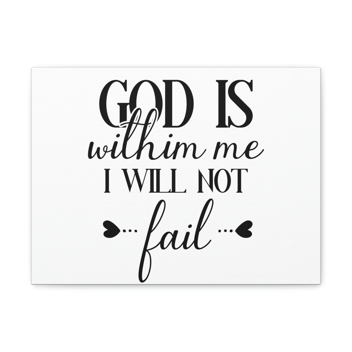 Scripture Walls God Is Within Me I Will Not Fail 2 Timothy 2:13 Hearts Christian Wall Art Print Ready to Hang Unframed-Express Your Love Gifts