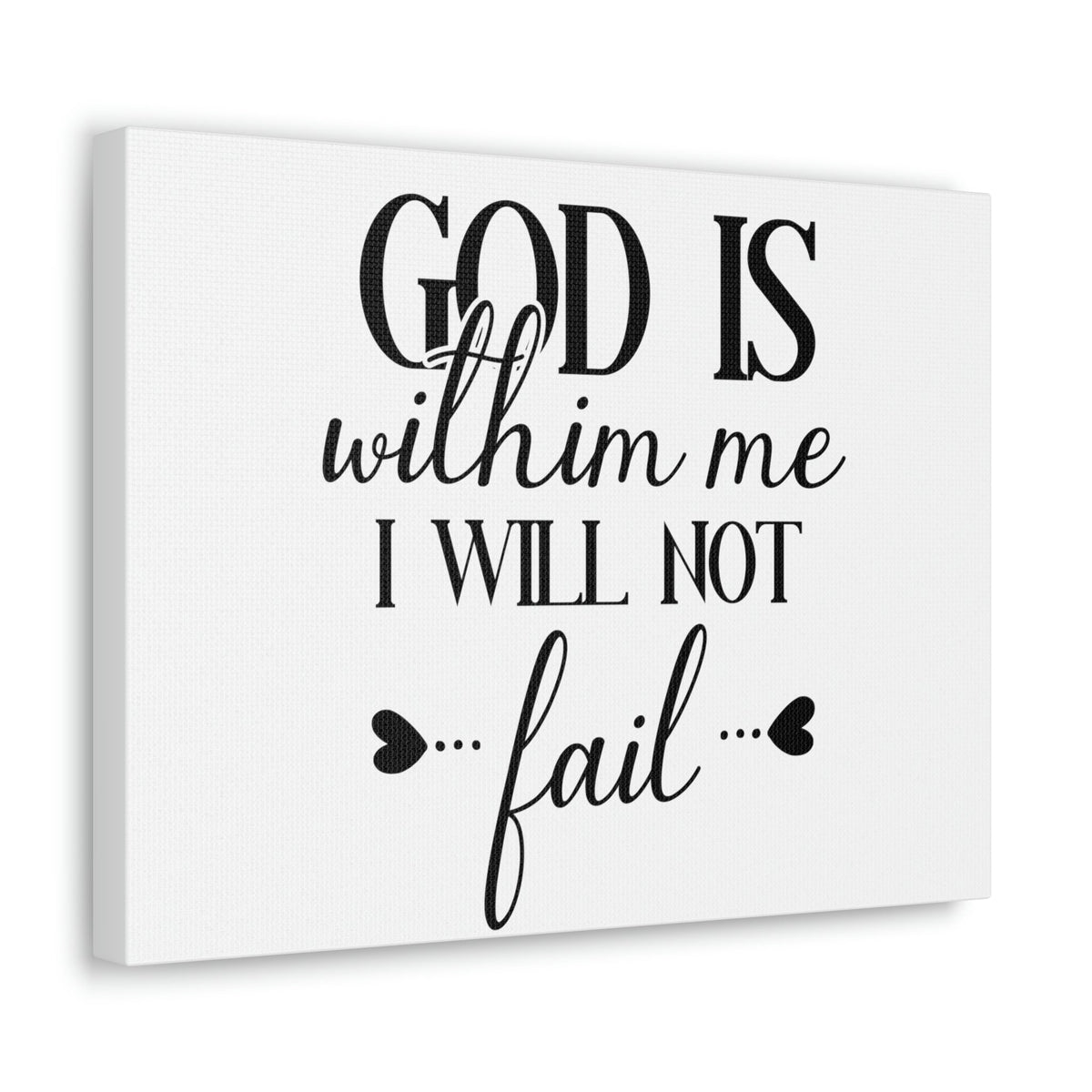 Scripture Walls God Is Within Me I Will Not Fail 2 Timothy 2:13 Hearts Christian Wall Art Print Ready to Hang Unframed-Express Your Love Gifts
