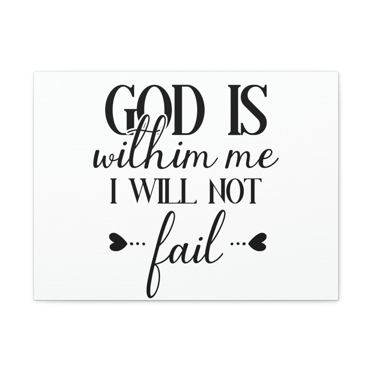 Scripture Walls God Is Within Me I Will Not Fail 2 Timothy 2:13 Hearts Christian Wall Art Print Ready to Hang Unframed-Express Your Love Gifts