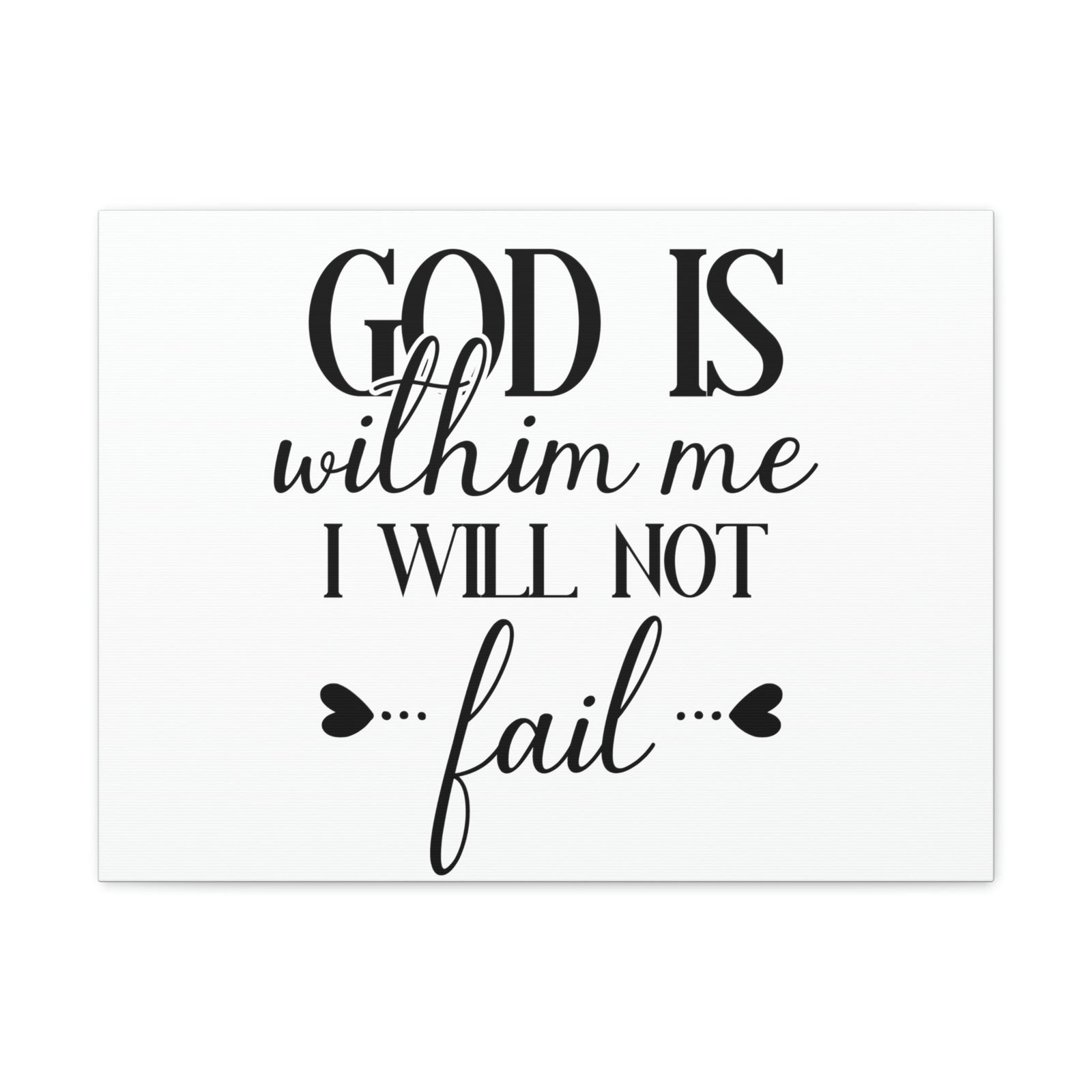 Scripture Walls God Is Within Me I Will Not Fail 2 Timothy 2:13 Hearts Christian Wall Art Print Ready to Hang Unframed-Express Your Love Gifts