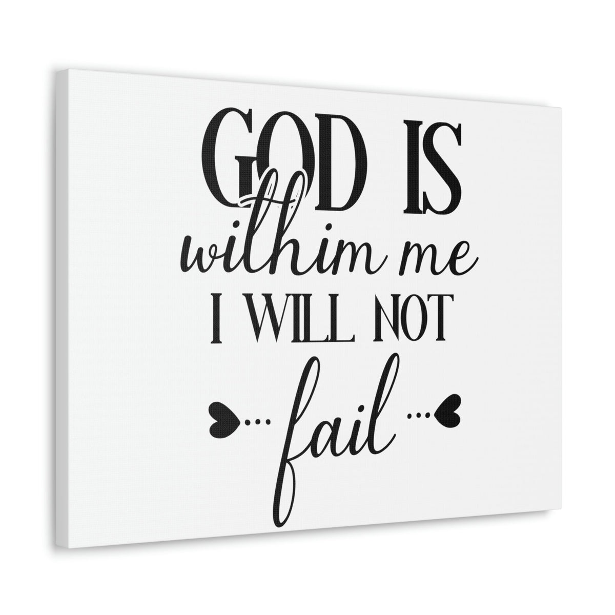 Scripture Walls God Is Within Me I Will Not Fail 2 Timothy 2:13 Hearts Christian Wall Art Print Ready to Hang Unframed-Express Your Love Gifts