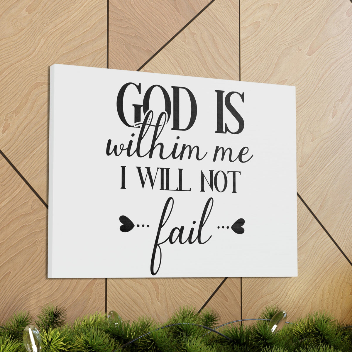Scripture Walls God Is Within Me I Will Not Fail 2 Timothy 2:13 Hearts Christian Wall Art Print Ready to Hang Unframed-Express Your Love Gifts