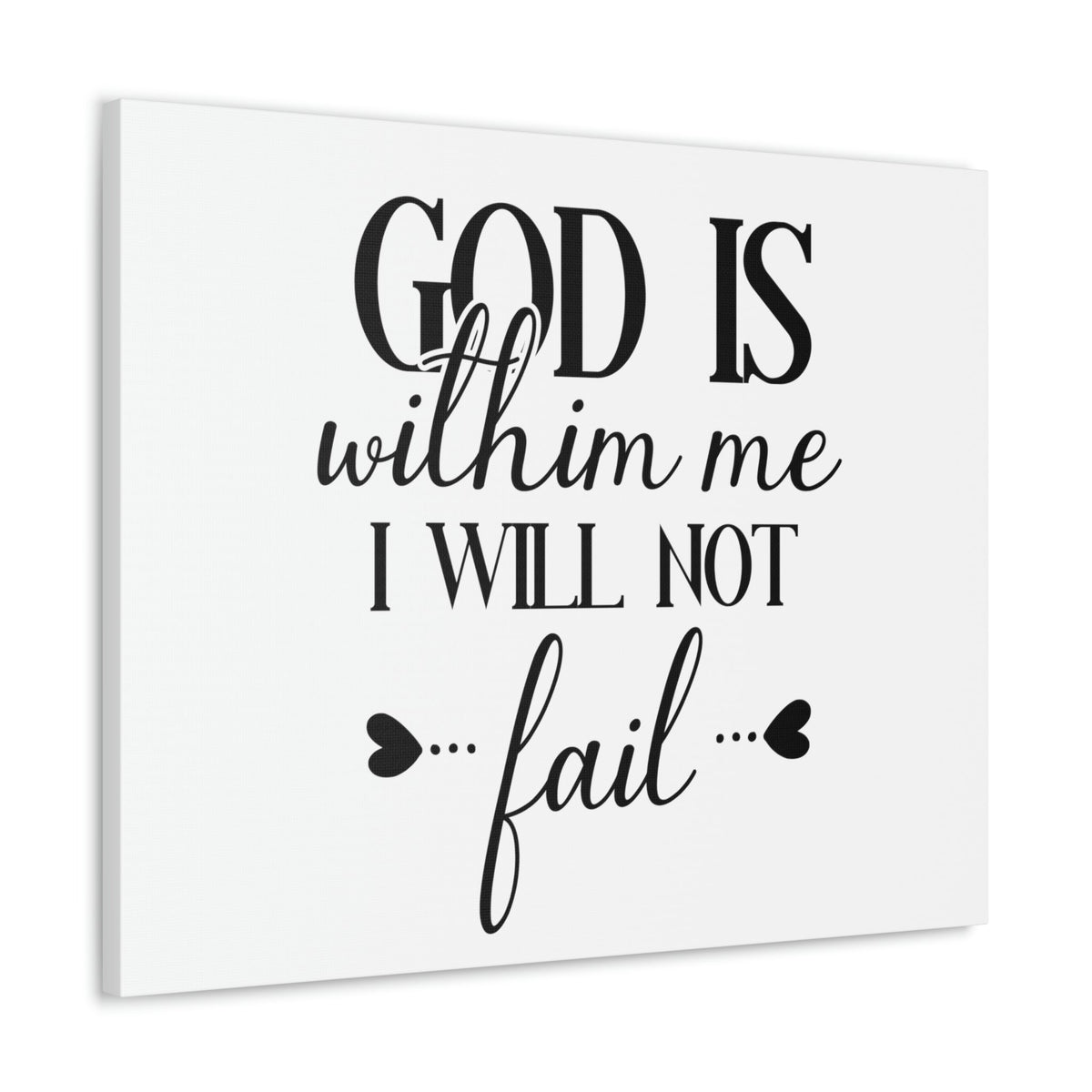 Scripture Walls God Is Within Me I Will Not Fail 2 Timothy 2:13 Hearts Christian Wall Art Print Ready to Hang Unframed-Express Your Love Gifts