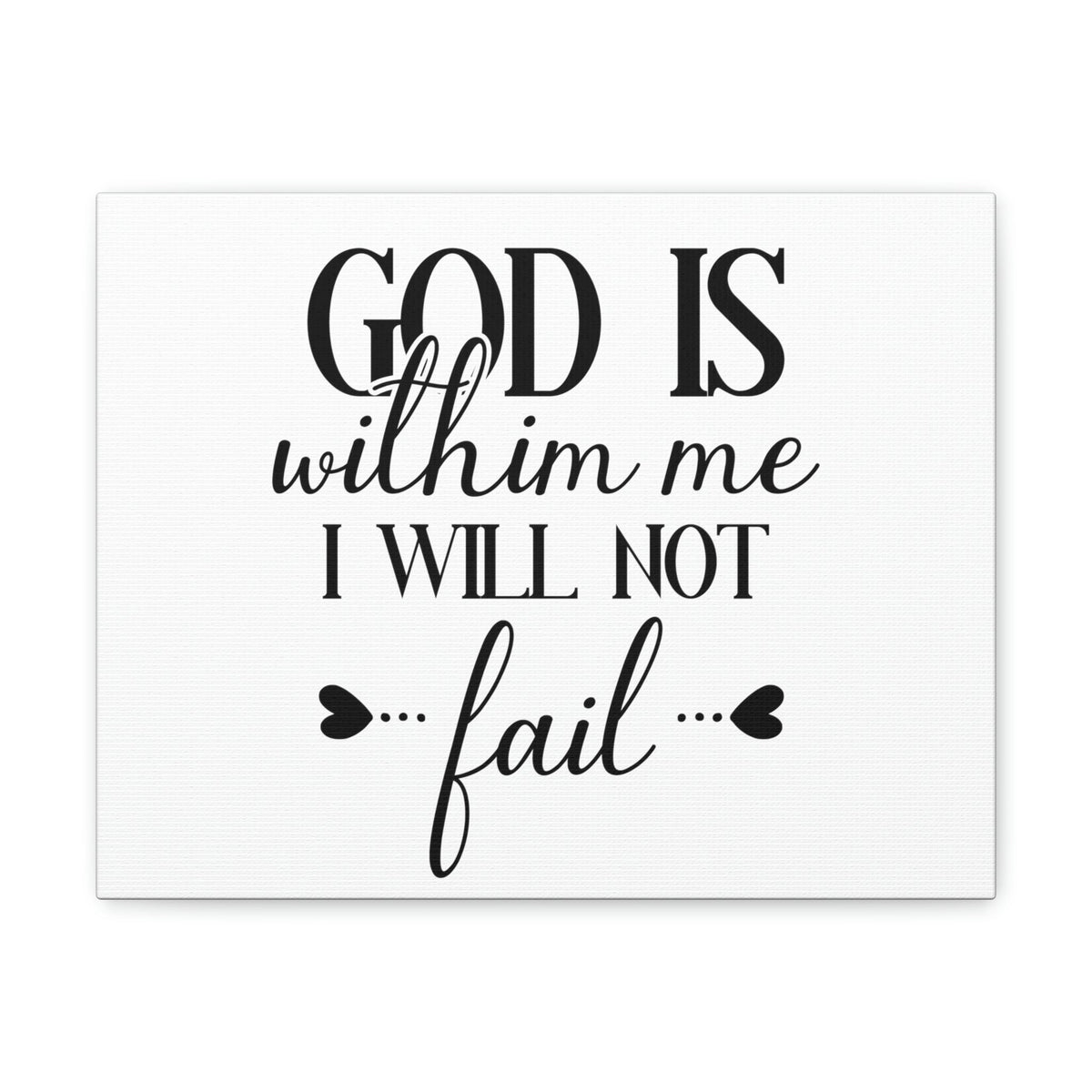 Scripture Walls God Is Within Me I Will Not Fail 2 Timothy 2:13 Hearts Christian Wall Art Print Ready to Hang Unframed-Express Your Love Gifts
