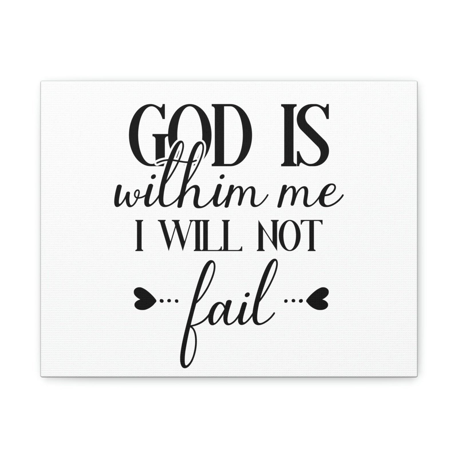 Scripture Walls God Is Within Me I Will Not Fail 2 Timothy 2:13 Hearts Christian Wall Art Print Ready to Hang Unframed-Express Your Love Gifts