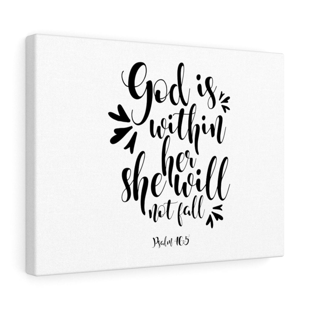 Scripture Walls God Is Within Psalm 46:5 Bible Verse Canvas Christian Wall Art Ready to Hang Unframed-Express Your Love Gifts