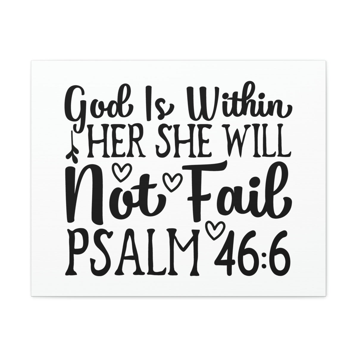 Scripture Walls God Is Within Psalm 46:6 Bible Verse Canvas Christian Wall Art Ready to Hang Unframed-Express Your Love Gifts