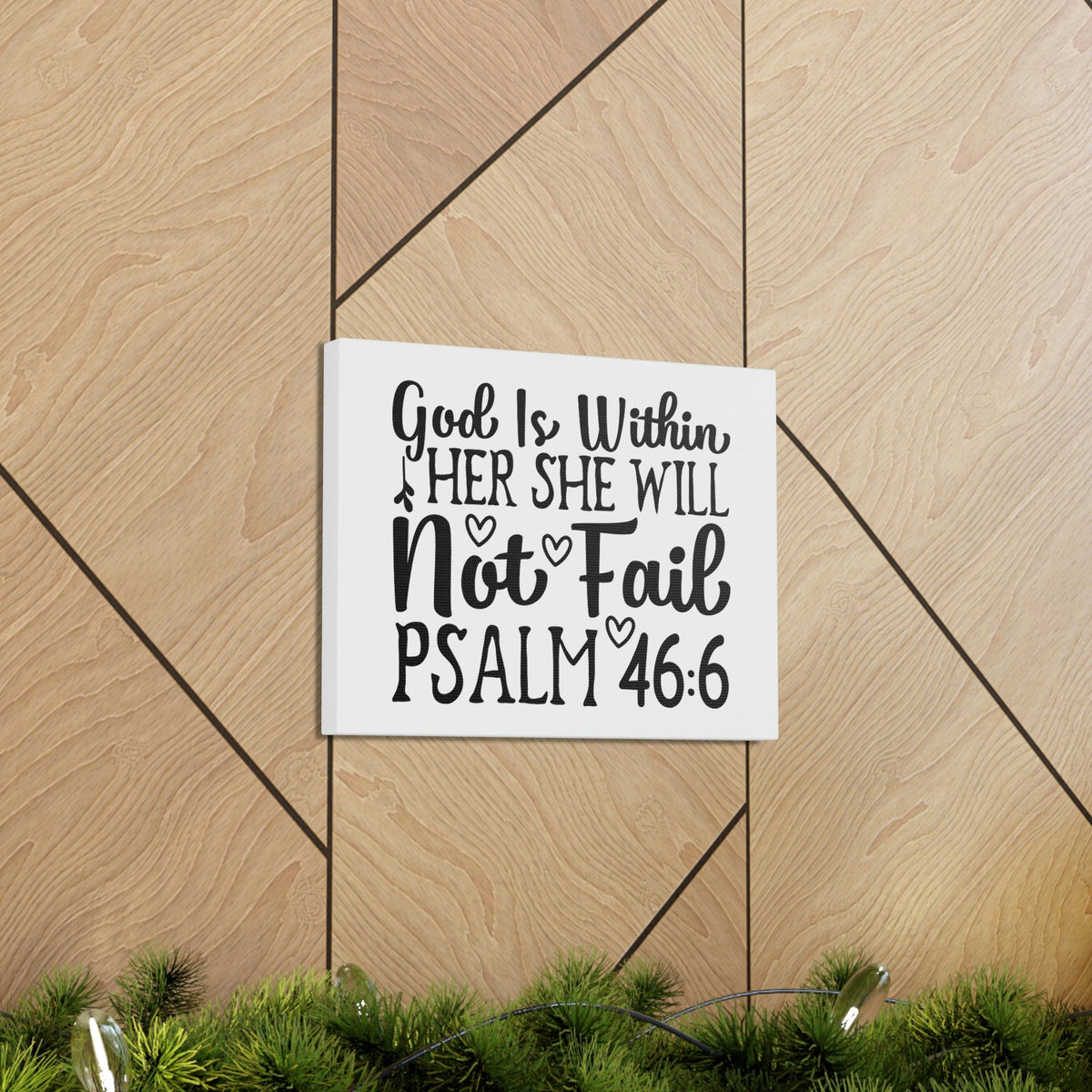 Scripture Walls God Is Within Psalm 46:6 Bible Verse Canvas Christian Wall Art Ready to Hang Unframed-Express Your Love Gifts