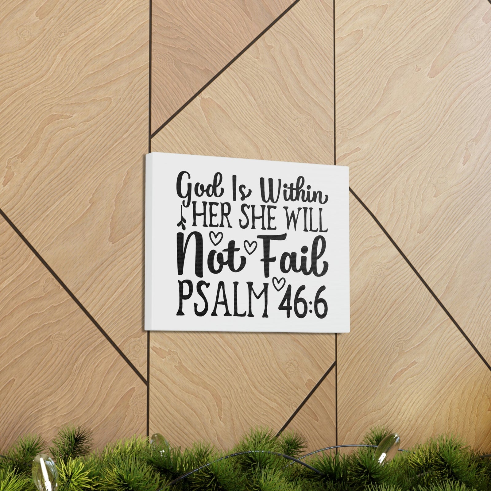 Scripture Walls God Is Within Psalm 46:6 Bible Verse Canvas Christian Wall Art Ready to Hang Unframed-Express Your Love Gifts